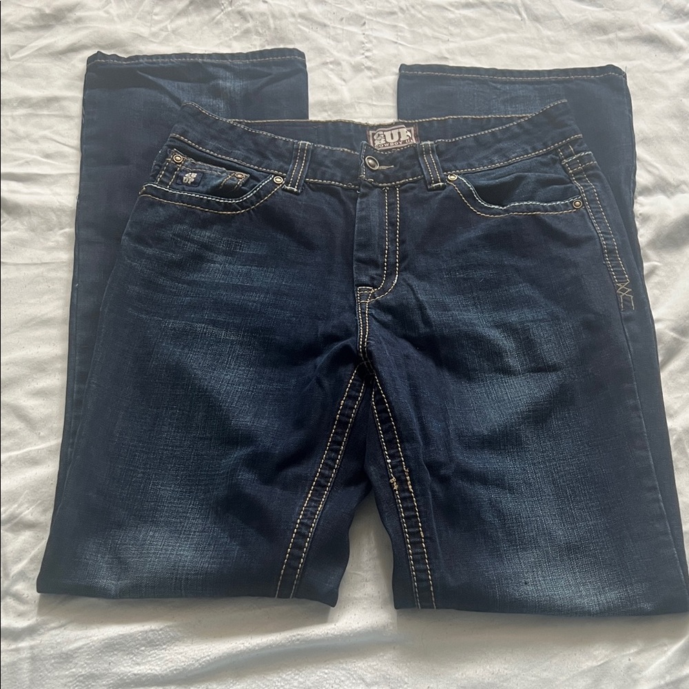 Men's Dark Blue Boot Cut Jeans
